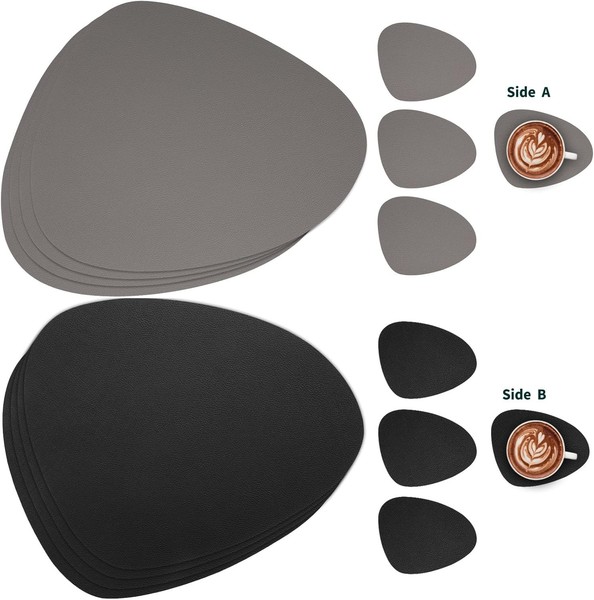 Tischsets Abwaschbar Doppelseitige Platzdeckchen Abwaschbar, 4Er Set-image