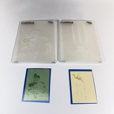 Cuttlebug Disney Tinker Bell Embossing Folders Lot 2 Fairy Card Making Crafts