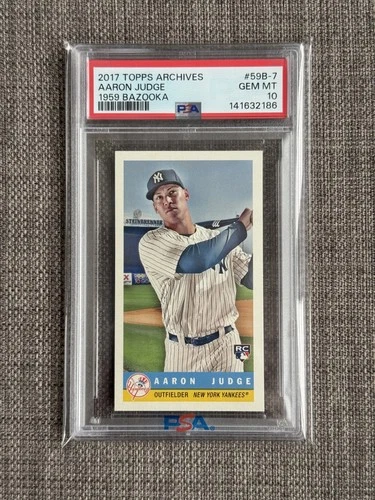 🗽2017 Topps Archives - 1959 Bazooka Aaron Judge #59B-7 (RC) PSA 10 GEM MINT