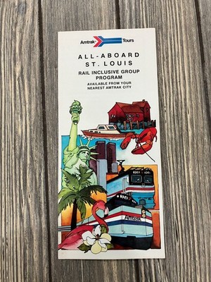 All-Aboard St. Louis Amtrak Tours Prospekt 1984 Rail Inclusive Group Program