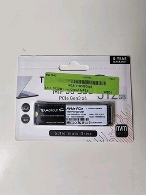 512GB SSD M.2 PCIe Gen3 x4 NVMe Team MP33 (TM8FP6512G0C101)