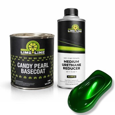 LiME LiNE Candy Pearl Basecoat + Reducer Pint Combo - Organic Green