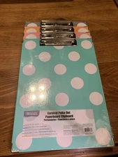 Bazic Products Carnival Polka Dot Paperboard Clipboard Set Of 4 Multicolored 