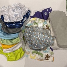 Lot of 11 Cloth Diaper and 6 Inserts