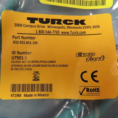 Turck Rj45s Fkfd 841-1.5m Double Ended Ethernet Cabl Ccs | Meses sin interés