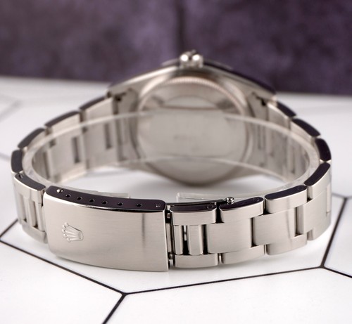 Rolex Date 34mm Ladies 1.5ct White Mop Diamond Dial Steel Oyster Watch 15000 - Picture 5 of 11