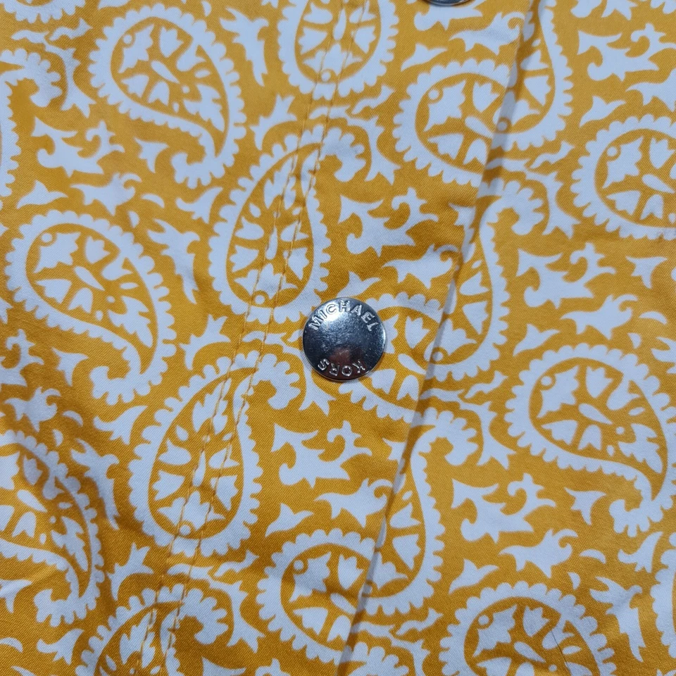 Abrigo Michael Kors Mujer Amarillo Pequeño Cachemira Manga Larga Damas Algodón Chaqueta Foto 4 de 4