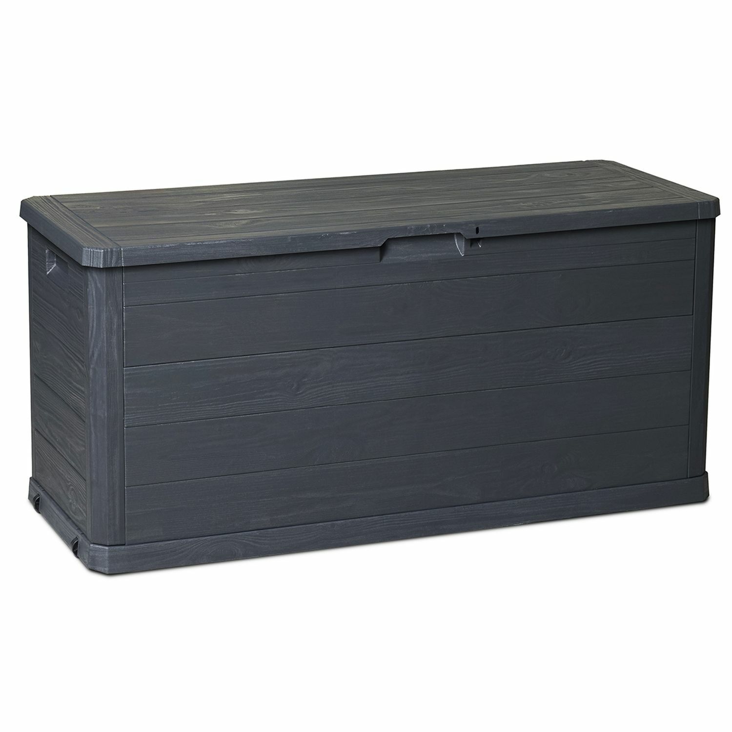 Malle de rangement gris Atmosphera de 280L idéale pour ranger les coussins sur la terrasse