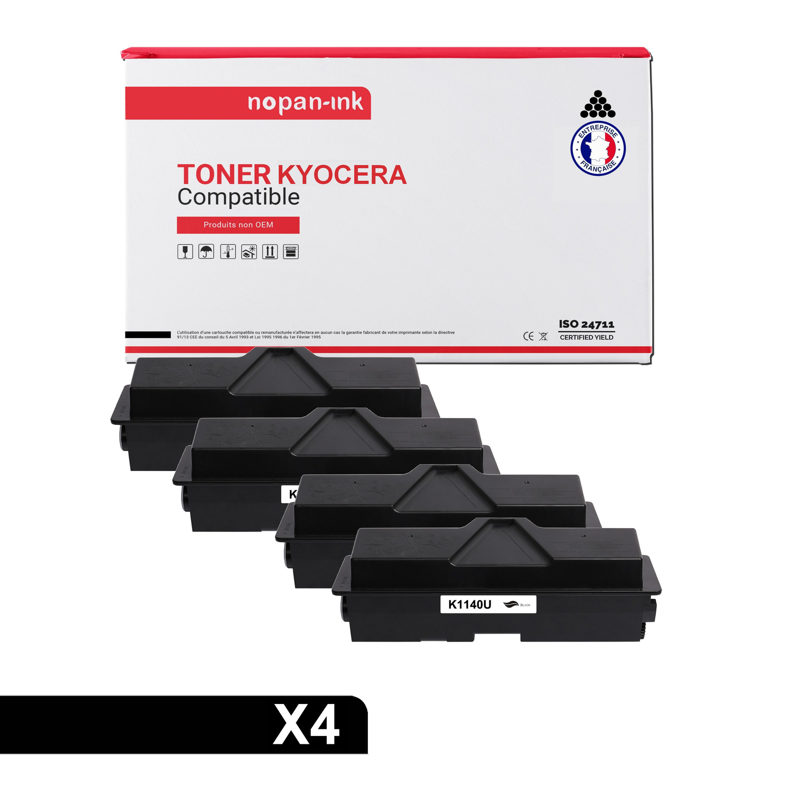 Toner noir TK1100 TK1130 TK1140 compatible Nopan-Ink à séchage instantané