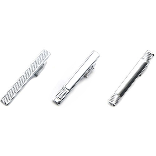 3 PCS Mens Skinny 4.5cm Short Tie Clip Business Wedding Party Men Gift Tie Clasp - Picture 11 of 16