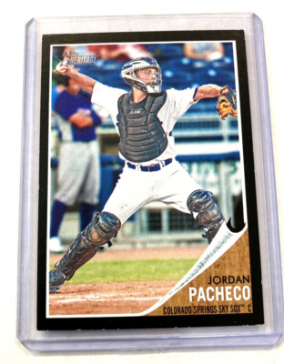 #/62- 2011 Topps Heritage Minor League #75- JORDAN PACHECO Black SP RC #'d 60/62