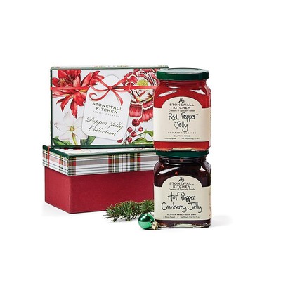 Stonewall Kitchen Winter 2024 2 Piece Pepper Jelly Collection Gift Set and Gi...