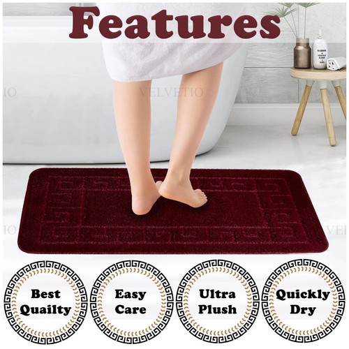 MEMORY LOOP BATH MAT SET PEDESTAL NON SLIP SUPER SOFT TOILET BATHROOM RUG 2PC - Picture 183 of 341