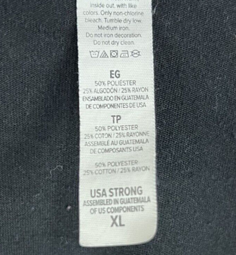 UNBRANDED XL Women Black Stretch Graphic Tee Soy La Patrona Semi-Sheer - Picture 4 of 7