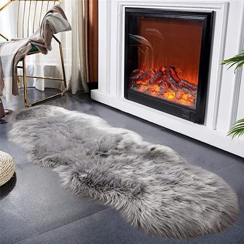 Latepis Faux Fur Sheepskin Area Rugs Soft Shaggy Carpet for Living Room Bedroom - Picture 135 of 219