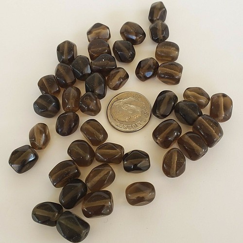 Destash Smoky Quartz Freeform Faceted Nugget Beads 8-10 mm, 16 Inches - Picture 4 of 5