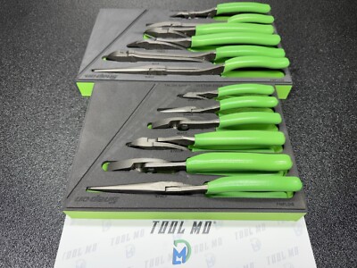 Snap-on Tools USA NEW GREEN 12-Piece Essential Pliers / Cutters