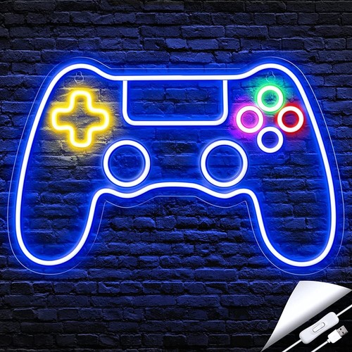 Gamer Neon Controller Sign for Gaming Room Gaming Neon Sign for Teen Boys Room D