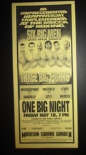 Handbill Six Big Men Three Big Fights Boxeo Holyfield Witherspoon Czyz Lewis