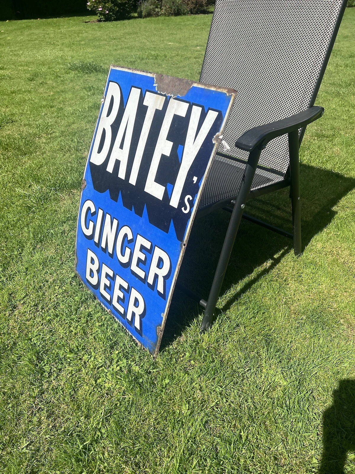 Batey’s Ginger Beer Chromo Wolverhampton Original Enamel Sign VERY RARE 3