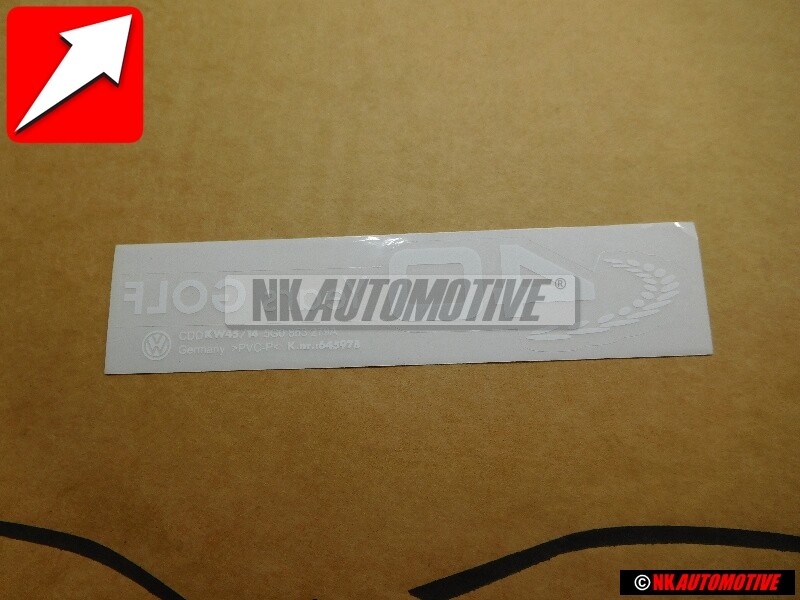 Original VW Boot Sticker 40 Years Golf - 5G0853279A | eBay