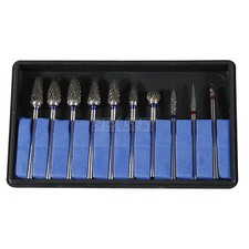 Dental Lab Polishing Drills Tungsten Steel Carbide Bur HP2.35MM Burs 10MIX Model