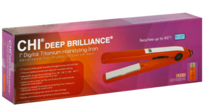 CHI Deep Brilliance Digital 1'' Titanium Flat Iron Orange