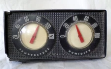 MCM Vtg AIRGUIDE Temperature Humidity Barometer Art Deco Desktop Parts or Repair