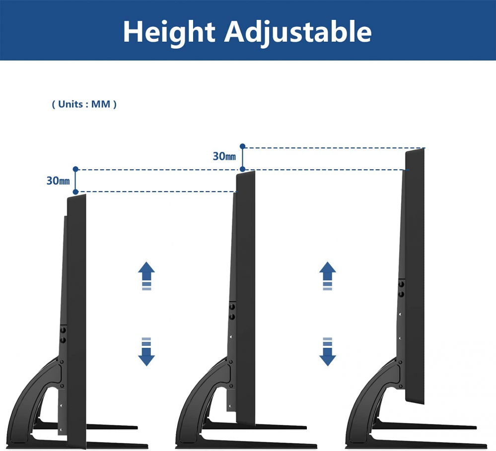 RFIVER Universal TV Stand Legs Feet for 20 to 65 inch LCD/LED/OLED