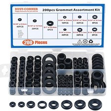 200 Pieces Hollow Rubber Grommet Firewall Hole Plug Assortment Kit, 1/4",