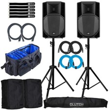 RCF ART 732-A MK4 12" Active Powered 2-Way PA DJ Speakers w Stands Covers