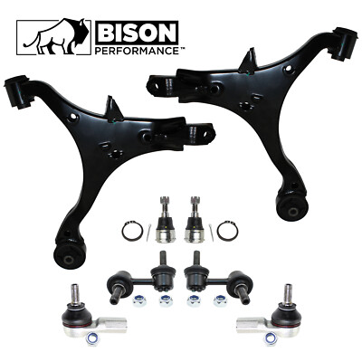 Bison Performance 8pcs Front Control Arm Ball Joint Sway Bar TieRod Kit For CR-V