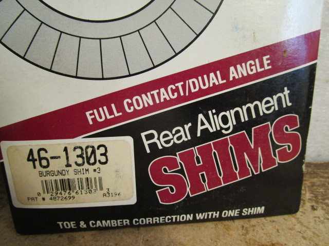 Alignment Camber Kit-Rear Full Contact Camber/Toe Shim(Burgundy  