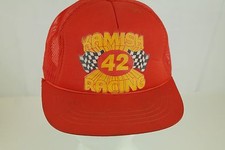 Vintage Mesh Trucker Hat Cap - Kamish 42 Racing - Youth Size - Auto Racing