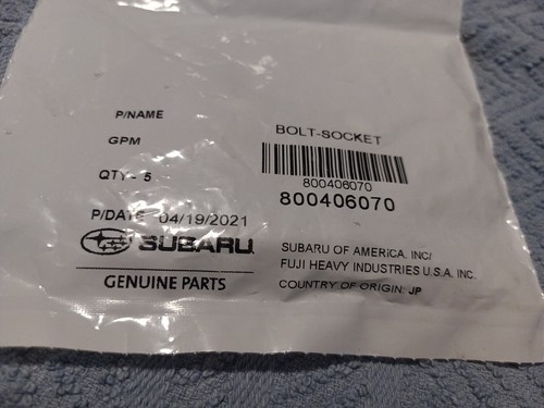 OEM NEW 2008-2014 Subaru Legacy Outback Tribeca Water Pump Mount Bolt 800406070 - Bild 2 von 2