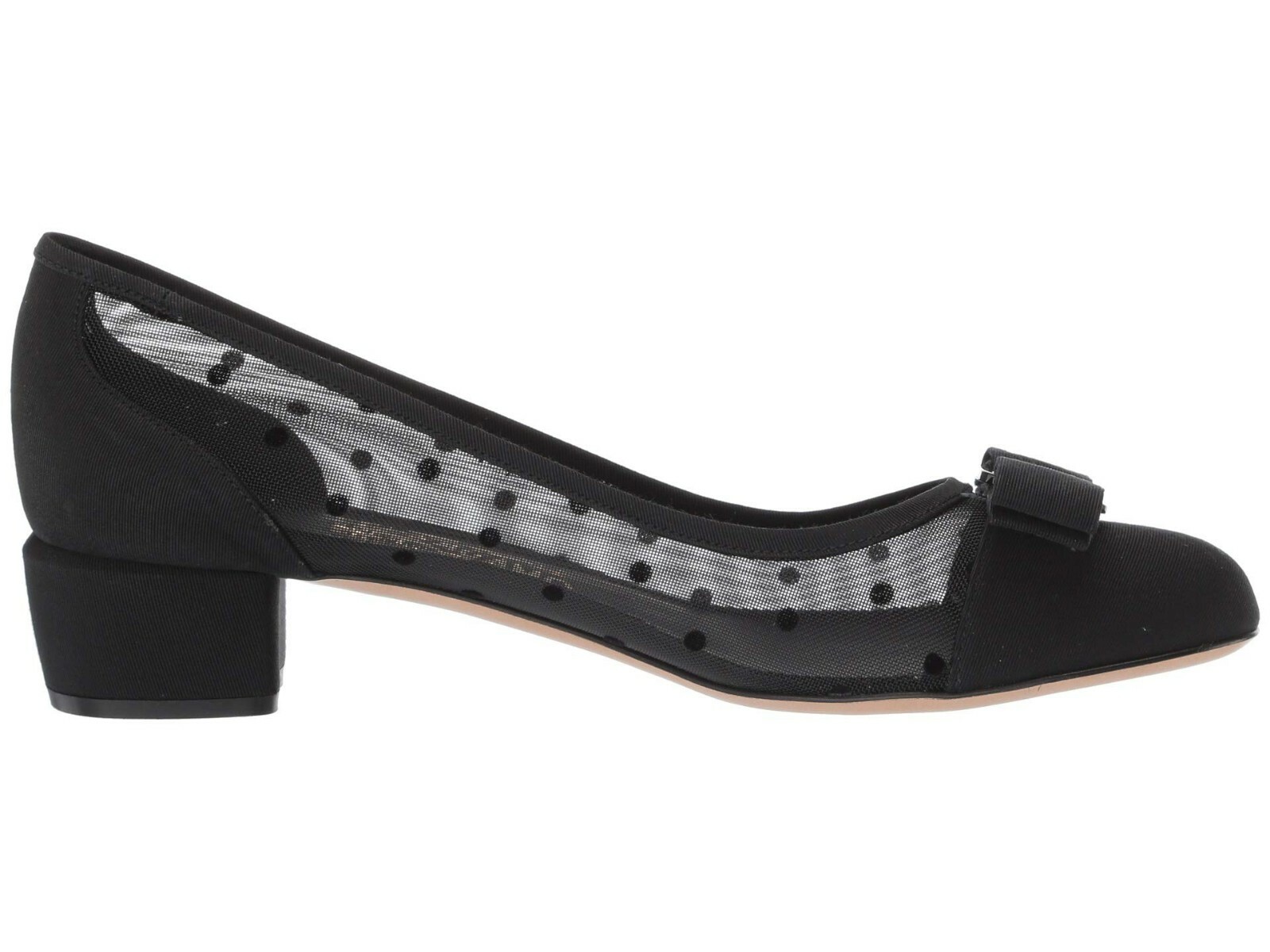 NIB NEW Salvatore Ferragamo Vara Dots mesh black blue pumps 5.5 6 7 8 9 10  11 | eBay
