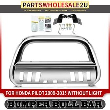 3 Ss 304 Bull Bar Bumper Grille Guard For Honda Pilot 2009 2010 2011 2012-2015