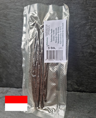 5 Vanilla Indonesia 13-15 cm Grade A Natural Vanilla Bean Taste Khaloua