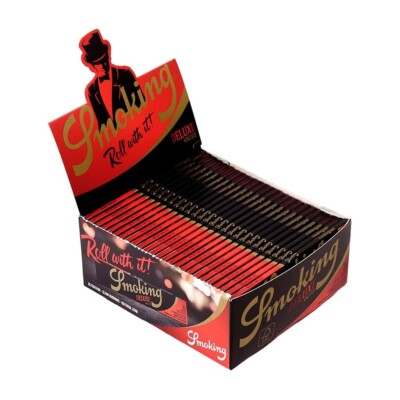 Smoking Deluxe King Size | Hochwertiges Zigaretten | Langsames Abbrennen | Dünn