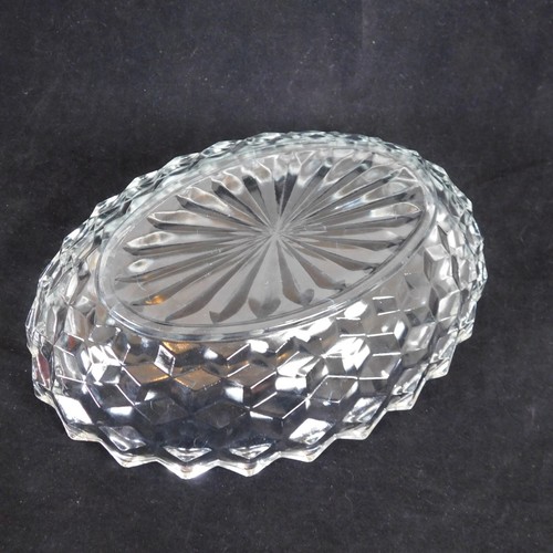 Fostoria American Clear Oval Vegetable Bowl Rays 10 inches long 7