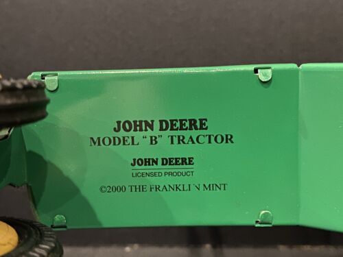 John Deere Model B Tractor Franklin Mint Tin Collectible Windup Paper Box Damage - Picture 18 of 24