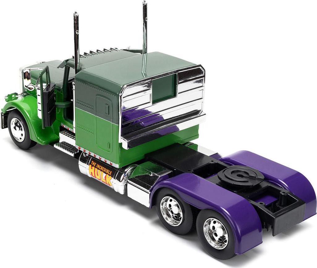 送料込み PETERBILT MODEL 379 トラクター・トレーラーセット 1992 Peterbilt 379 Tractor Green The Incredible Hulk Marvel