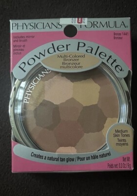 PHYSICIANS FORMULA MULTI-COLORED BRONZER PRESSED POWDER #1441 MEDIUM SKIN TONES