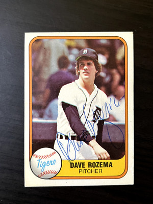 Dave Rozema 1981 Fleer Autograph #464 Auto Signature Signed Detroit ...