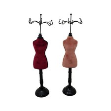 Schmuckpuppe Schmuckständer 41 cm Samt Büste Vintage Deko versch. Farben