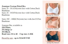  Jeunique  30EE  Black Lace Soft Cup Bra Style J32 NIB 