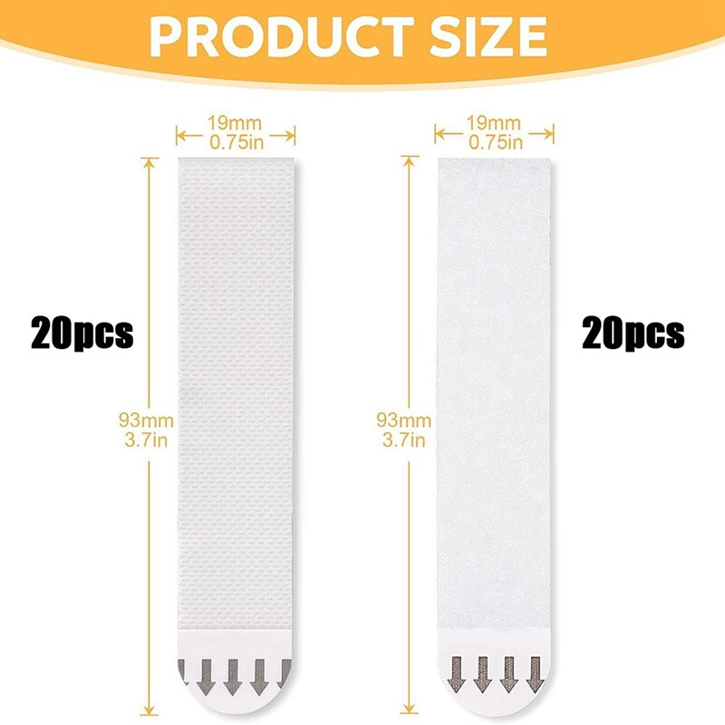 20 Pairs(40 Strips) WaterResistant Adhesive Strips for Frame