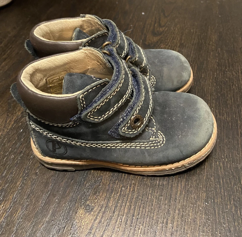 Sapatos masculinos Primigi First Step tamanho EUA 7/UE 24 feitos na Itália sapatos de couro - Imagem 2 de 4