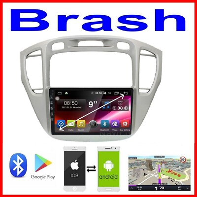 for TOYOTA KLUGER 2003-2006 GPS APPLE CARPLAY ANDROID AUTO ODB DAB TPMS DVR   a