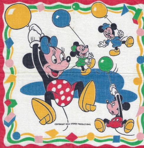 WALT DISNEY MICKEY & MINNIE, SNOW WHITE & PINOCCHIO HANDKERCHIEFS 1950’s! - Picture 7 of 8